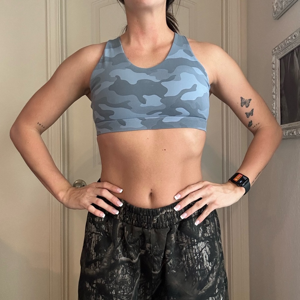 Camo Blue Sports Bra